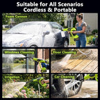cordless pressure washer, 1450 psi portable handheld power on a desk or shelf