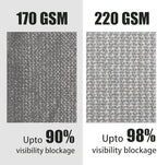 colourtree plus fence privacy screen, commercial grade 220, close-up detail