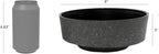 The HC Companies 8 Inch Round Plastic Succulent Capri Bowl Decorative Indoor Flower Succulent Planter Pot with Drain Plug Hole, Artisan Taupe with Copper Bottom Color (2 Pack)