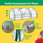 miracle-gro greenhouse, quick snap assembly, clear, 3'x8'x3' on a desk or shelf