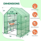 eagle peak walk in 3-tier greenhouse with wire, close-up detail
