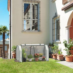 happygrill portable mini greenhouse with roll-up zipper door, view 9