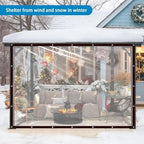 clear tarp heavy duty waterproof,90% transparent with grommets showing dimensions