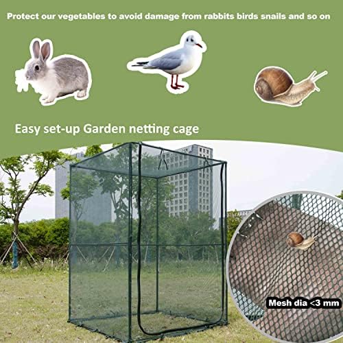 portable 4'x4' large 6ft tall plant netting cover, package contents