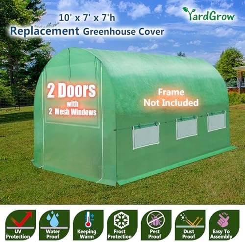 yardgrow greenhouse replacement cover larger walk in outdoor shown in use