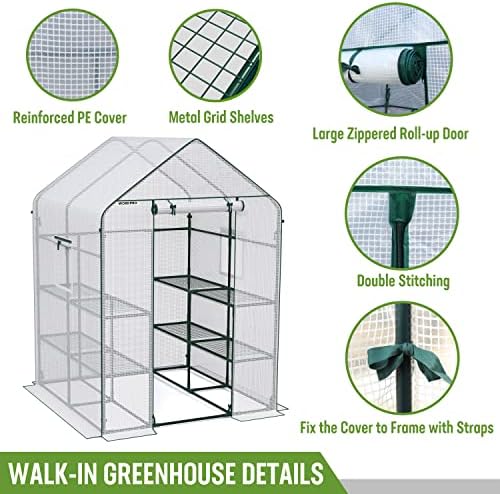 workpro greenhouse, heavy duty walk-in greenhouse (56” x, package contents