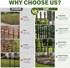 no dig decorative garden fence, 32in(h)×22ft(l), 10 panels, package contents