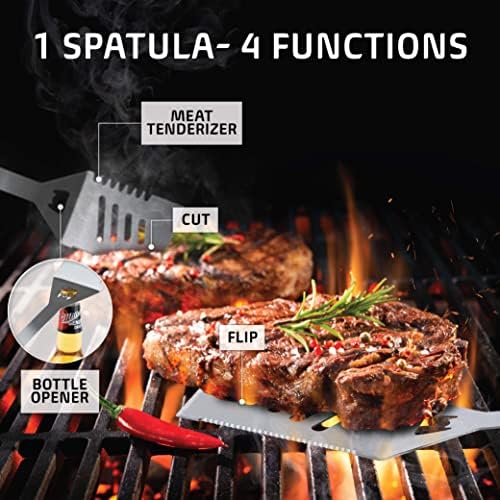 kaluns grilling accessories, gifts for men christmas grilling showing dimensions