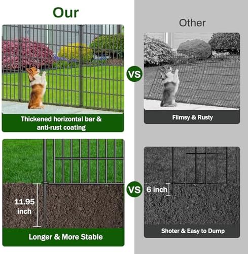 10 panel no dig decorative garden fence with, close-up detail