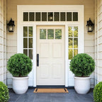 27.5" artificial boxwood topiary ball trees for outdoors, main product view
