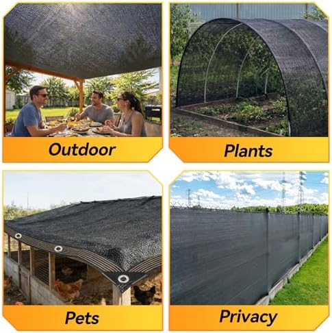 jojolee 70% sun shade cloth, 12x12ft shade net shown in use