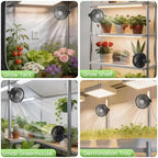 5" clip-on fan 2 units for grow tent, front angle view