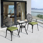 nuu garden outdoor 3-piece bistro set with cushions shown in use