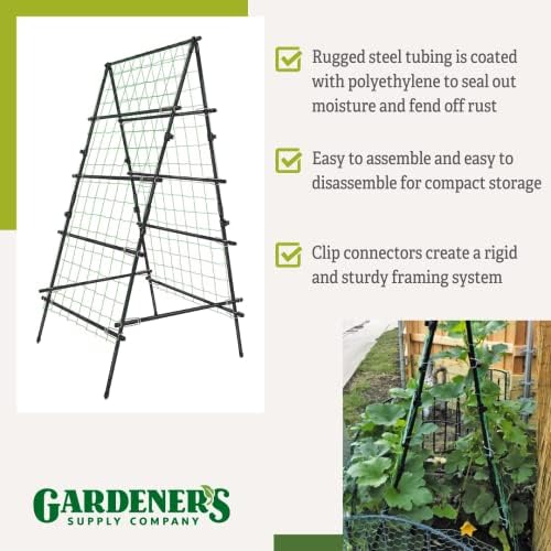 gardener's supply company titan a-frame trellis | strong, front angle view