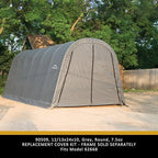 shelterlogic garage-in-a-box roundtop replacement cover 90509 | for, side view