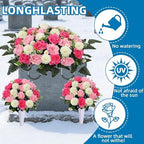 lodou 3pack cemetery decorations for grave large headstone, close-up detail