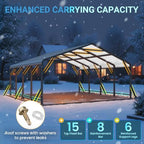 wisteria lane 20'x20' metal carport, heavy duty carport, close-up detail