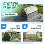 quictent large raised garden bed with cover 6x3x2 shown in use