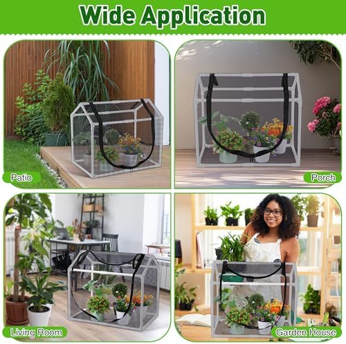 mesh plant cover from animals, 23.62"x15.75"x19.69" heavy duty on a desk or shelf