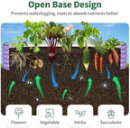 kesfitt raised garden bed, metal galvanized steel oval, side view