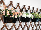 10" metal hanging planter for railing with detachable, front angle view