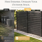 2 panel air conditioner fence, 42" h x, side view