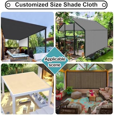 shade&beyond customized size 90% sun shade cloth with, front angle view