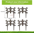 sungmor cast iron brown flower bed edging, package contents