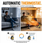 1500w space heater, electric garage heater with fast, side view