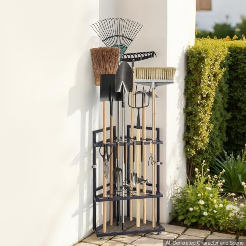 vevor garden tool organizer for corner, 17 slots, view 9