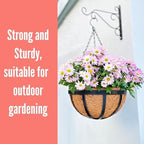 lalagreen round hanging baskets (14 in, 4 pack), front angle view