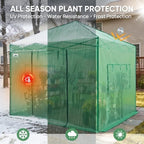 eagle peak 10x10 portable walk-in greenhouse, pop-up indoor, front angle view