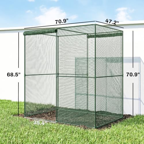 outsunny 6' x 4' x 6' crop cage on a desk or shelf