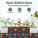 ohuhu 8x4x1 ft raised garden bed outdoor with, side view