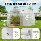 vevor walk-in tunnel greenhouse, 9.6x6.4x6.2 ft hoop house, package contents
