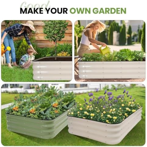 g good gain raised garden bed outdoor, 4-in-1, front angle view