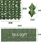 artificial ivy plants privacy fence screen: 60" x shown in use