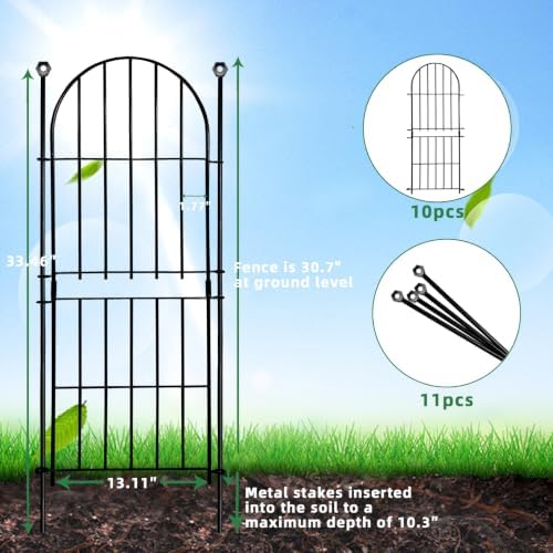 decorative garden fence, 31in (h) x 10ft(l) no shown in use
