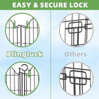 5 panels no dig decorative garden fence with, side view