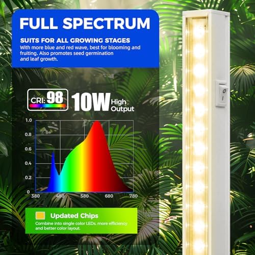 barrina t5 grow lights, yellow, 2ft 40w (4, side view