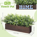 lyrow 2 pack eucalyptus plant,brown,16.1 inch,white frosted pointed shown in use