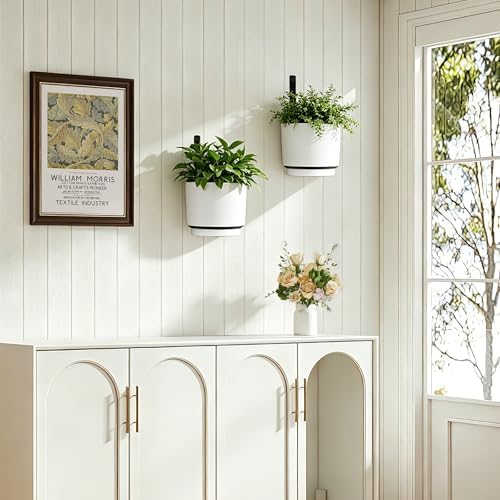 wall mounted hanging planter vase for indoor outdoor, close-up detail