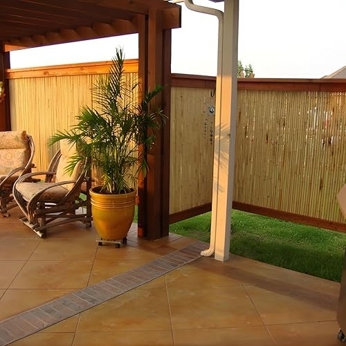 forever bamboo natural bamboo fencing decorative rolled fence, side view
