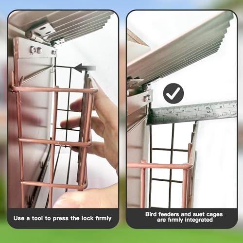 flowafoli bird feeders for outdoors, metal bird feeder shown in use