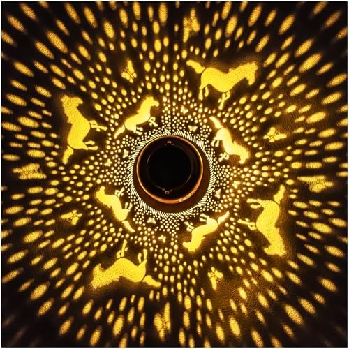 Horse Solar Lanterns Outdoor Waterproof Hanging Solar Lights Horse Gifts for Women Men Metal LED Decorative Light for Yard,Patio,Lawn,Tabletop,Pathway,Landscape,Garden Decor