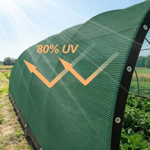 80% garden shade cloth sun shade fabric – showing dimensions