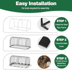 98x49x49in garden plant netting mesh cover for raised, front angle view