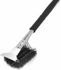 Grill Brush with Scraper, 18" Handle BBQ Accessories for Outdoor Grill, Safe Wire Scrubber, Universal Fit BBQ Cleaner for All Grates