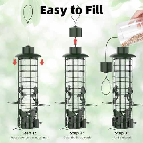 squirrel proof bird feeder,metal mesh bird feeders for, close-up detail