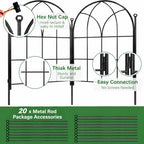 decorative garden fence,20ftx15.66 h,rustproof no dig fence, 19, close-up detail